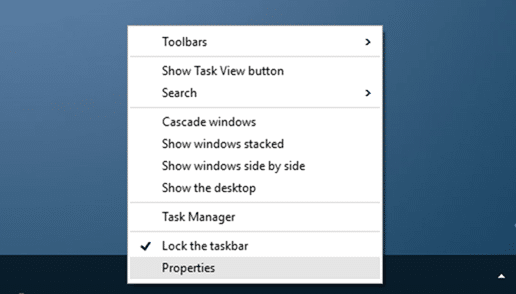 Supprimer le champ de recherche de la barre des tâches de Windows 10 Étape 2