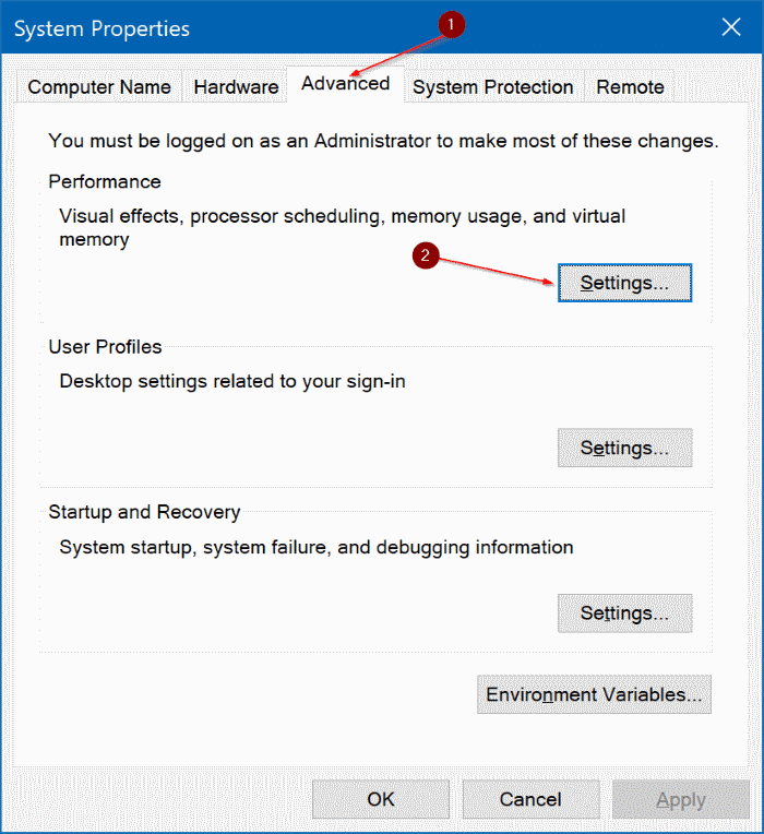 supprimer pagefile.sys dans Windows 10 pic1