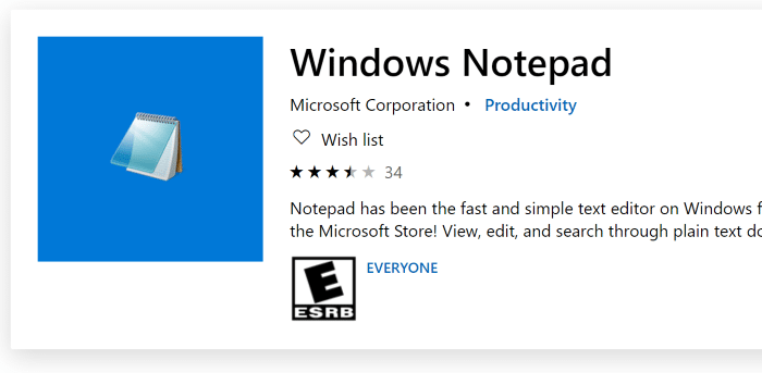 installer ou désinstaller le bloc-notes dans Windows 10