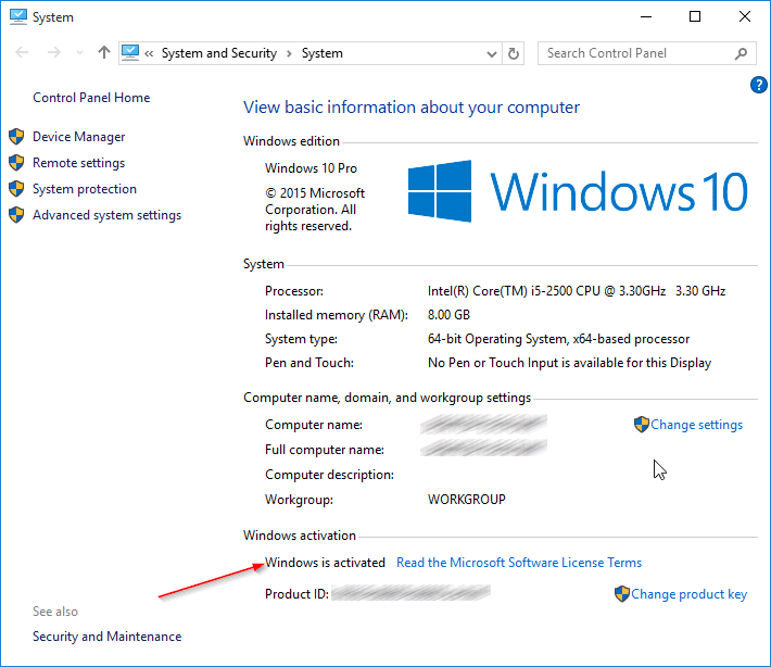 Vérifiez si votre Windows 10 est activé step5