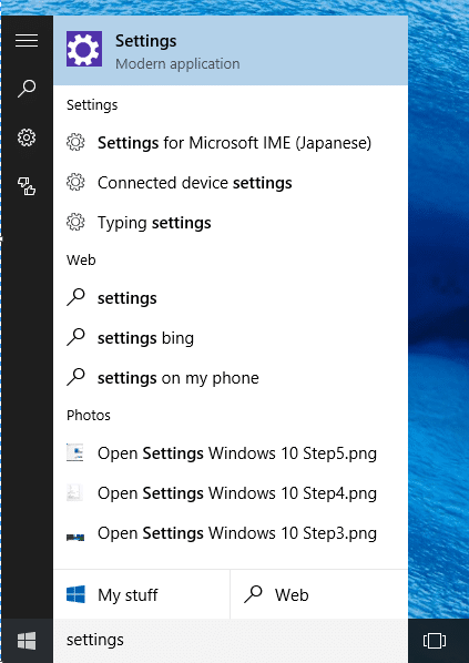 Ouvrez les paramètres de Windows 10 Étape 6