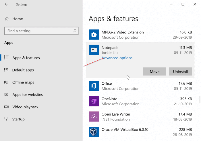 vérifier le numéro de version des applications et des programmes dans Windows 10 pic2
