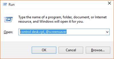 Ouvrez les paramètres de l'économiseur d'écran dans l'image Windows 10 4
