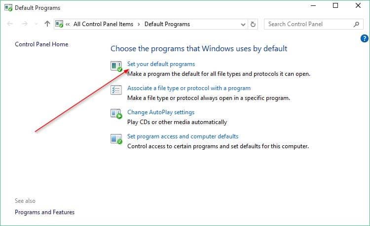 Définir Chrome comme navigateur par défaut dans Windows 10 étape 4