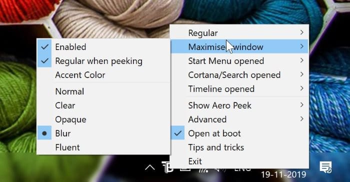 rendre la barre des tâches de Windows 10 transparente (1)