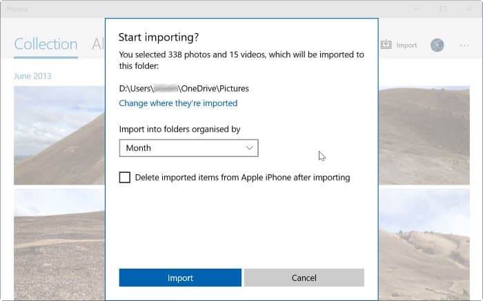 importer des photos iPhone sur Windows 10 PC pic05