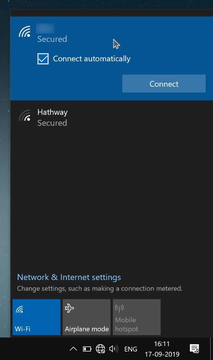Windows 10 ne se connecte pas automatiquement au Wi-Fi pic6