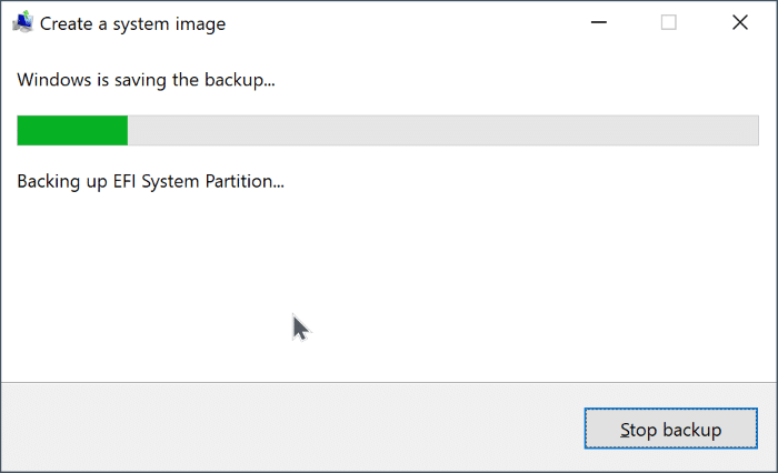créer une sauvegarde d'image système dans Windows 10 pic7