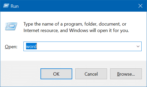 Créer un raccourci de commande d'exécution pour les programmes sous Windows 10
