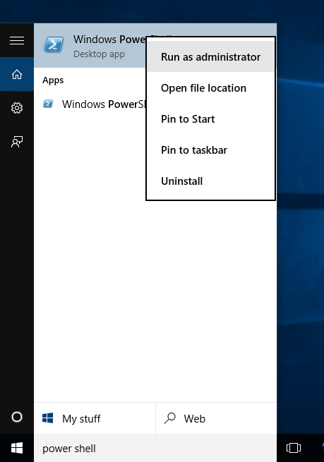 Désinstaller les applications par défaut dans Windows 10 Étape 1