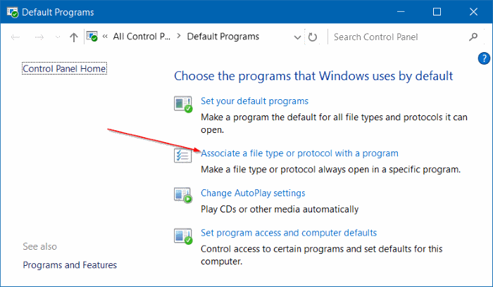 Changer le lecteur PDF par défaut dans Windows 10 étape 6
