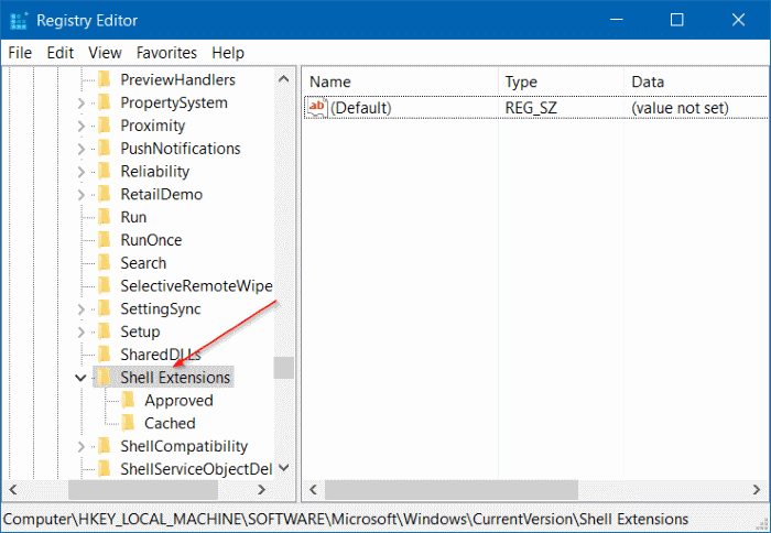 Supprimer Cast to Device du menu contextuel dans Windows 10 step2
