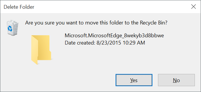 Réinstaller Microsoft Edge dans Windows 10 étape 3
