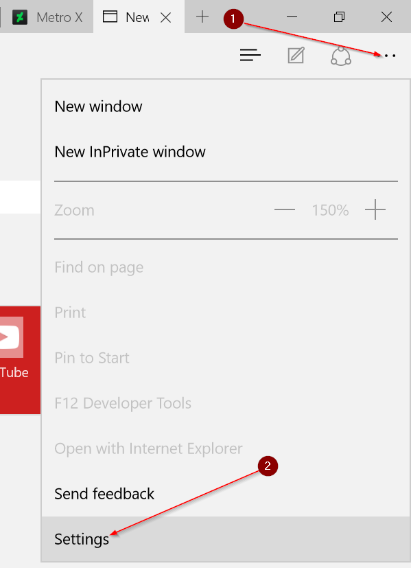 Supprimer les mots de passe enregistrés dans le navigateur Edge Windows 10 Étape 1