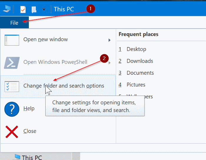 afficher ou masquer les lettres de lecteur dans l'explorateur de fichiers Windows 10 pic2