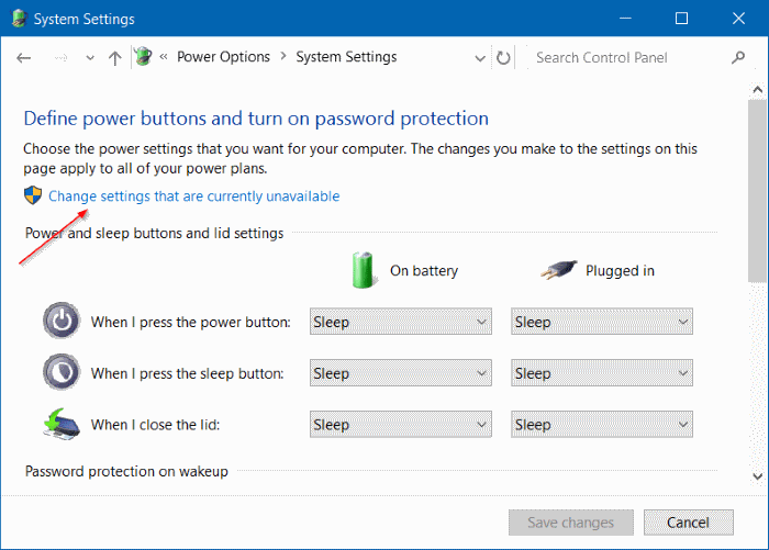 Activer ou désactiver le démarrage rapide dans Windows 10 étape 4