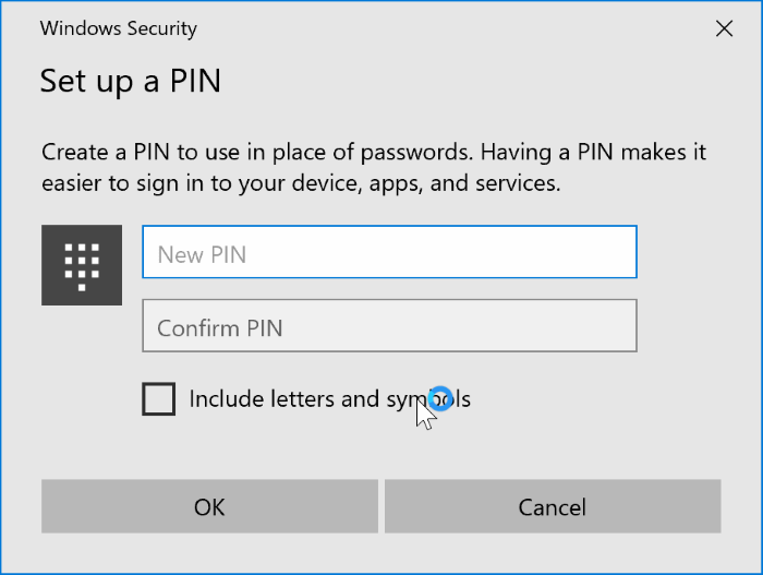 utiliser un code PIN pour vous connecter à Windows 10 pic4