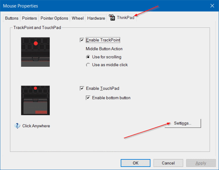 changer la direction de défilement du pavé tactile dans Windows 10 étape 2