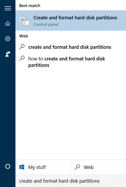 Masquer la partition de récupération dans Windows 10 étape 1