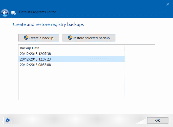 sauvegarde et restauration d'association de fichiers dans Windows 10 pic1 (3)