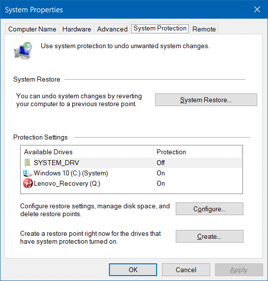 Restaurer Windows 10 à une date antérieure step02