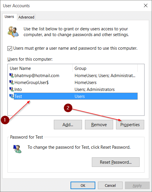 Compte standard pour le compte administrateur Windows 10 pic2