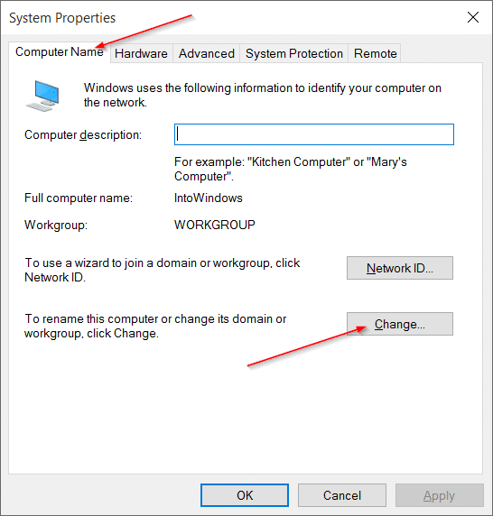 Changer le nom de l'ordinateur dans Windows 10 pic3