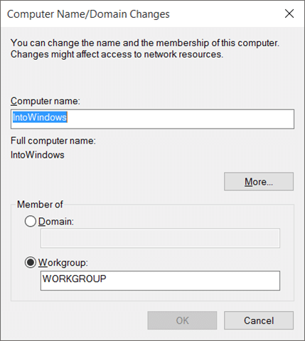 Changer le nom de l'ordinateur dans Windows 10 pic4