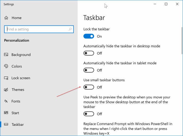 maximiser les icônes de la barre des tâches dans Windows 10 pic1