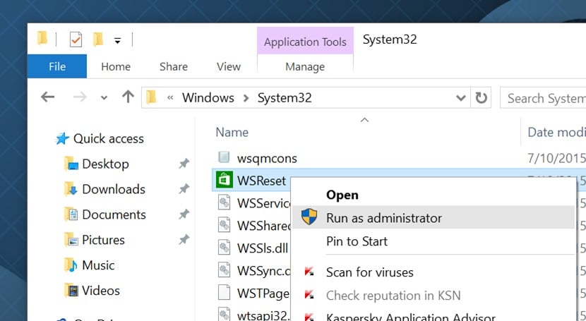 effacer et réinitialiser le cache de Windows Store dans Windows 10 pic2