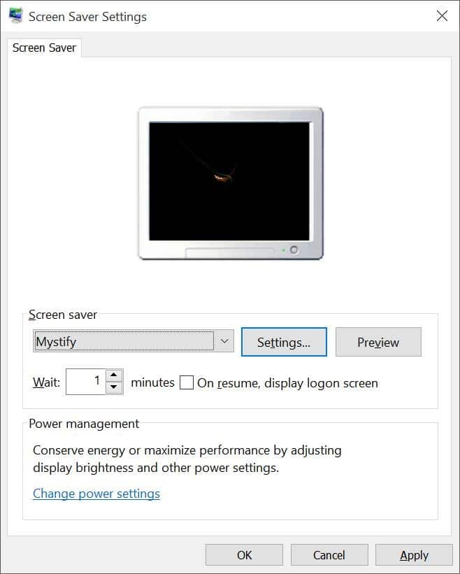 Activer l'économiseur d'écran dans Windows 10 pic2
