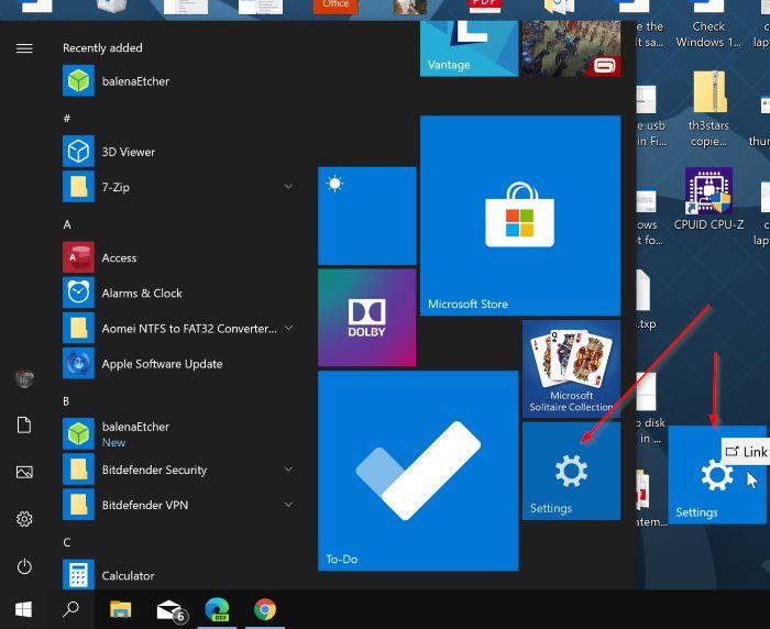 créer une application de raccourci de l'application de paramètres sur le bureau dans Windows 10 pic3