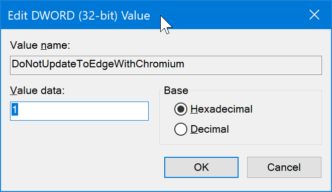 bloquer l'installation automatique de Chromium-based Edge dans Windows 10 pic05