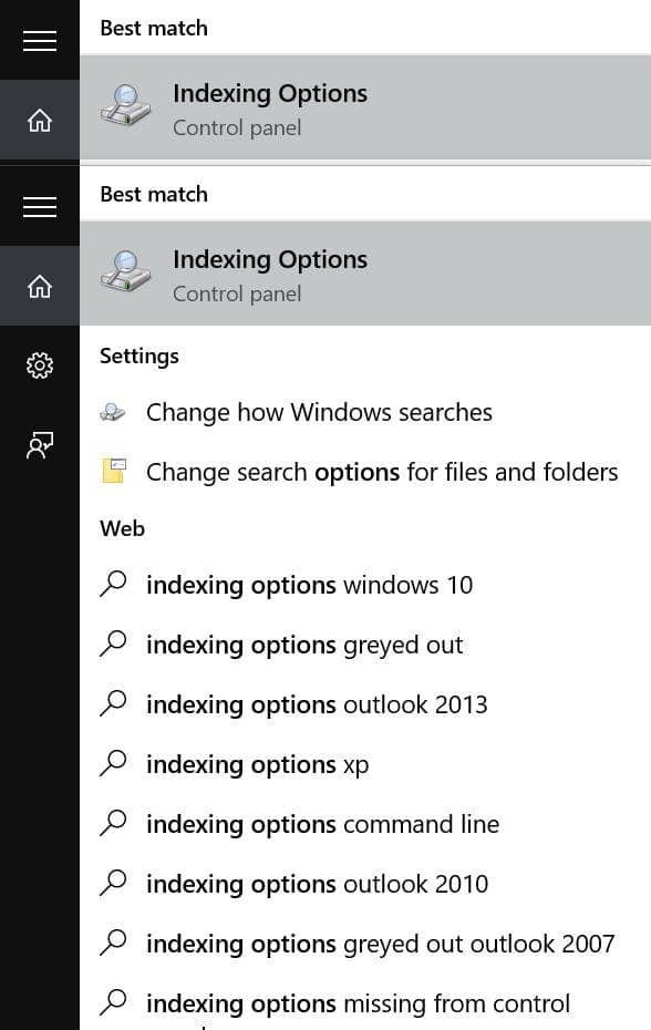 Demandez à Windows 10 de rechercher le contenu de pic2