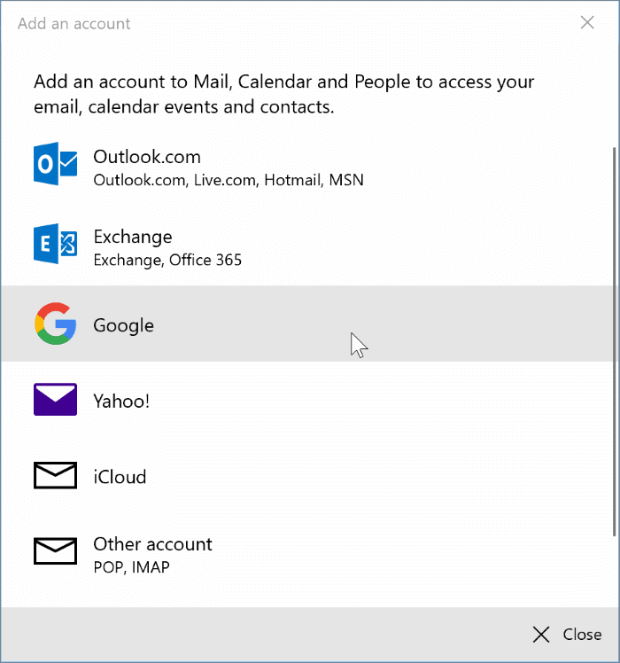 Ajouter Gmail à Windows 10 Mail pic04