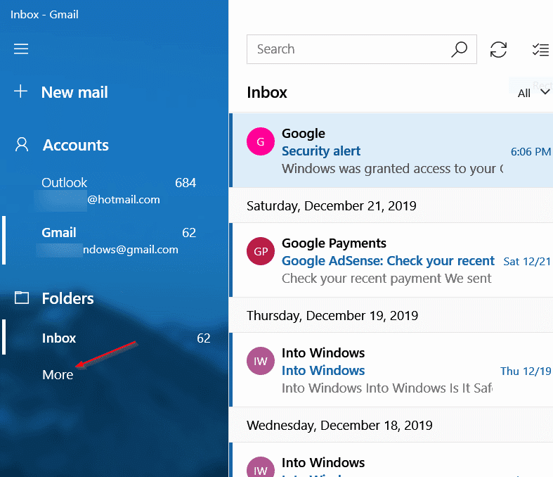 Ajouter Gmail à Windows 10 Mail (6)