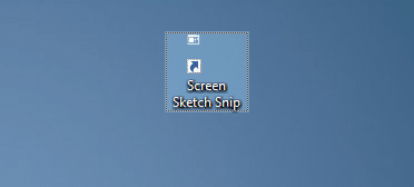 créer un raccourci sur le bureau pour l'esquisse d'écran dans Windows 10 pic3