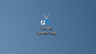 créer un raccourci sur le bureau pour l'esquisse d'écran dans Windows 10 pic7