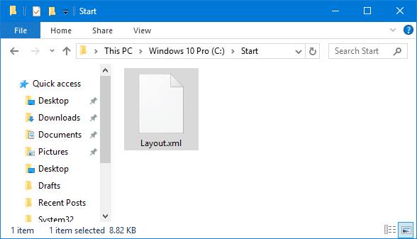 exporter et importer la disposition du menu Démarrer dans Windows 10 pic3