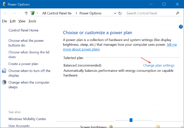 la luminosité de l'écran n'augmente pas dans Windows 10 pic2