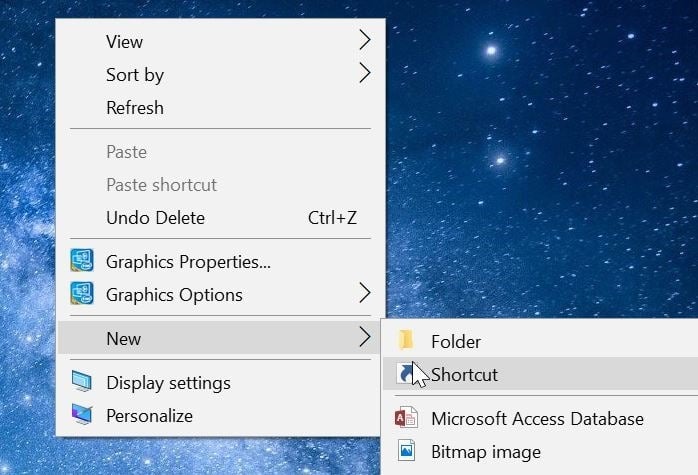 créer un raccourci sur le bureau pour le dossier de l'imprimante dans Windows 10 pic1
