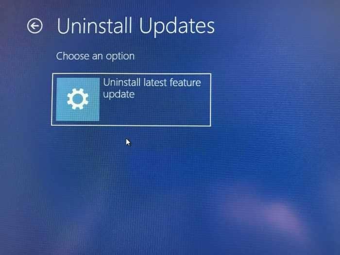 Désinstallez les mises à jour de Windows 10 lorsque votre PC ne démarre pas (5)