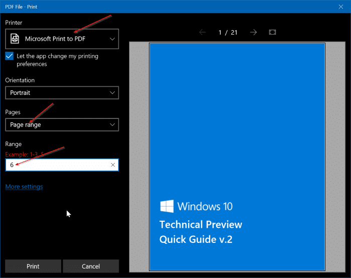 extraire des pages de PDF dans Windows 10 pic2