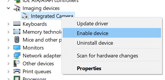 nous ne pouvons pas trouver l'erreur de votre appareil photo dans Windows 10 pic5