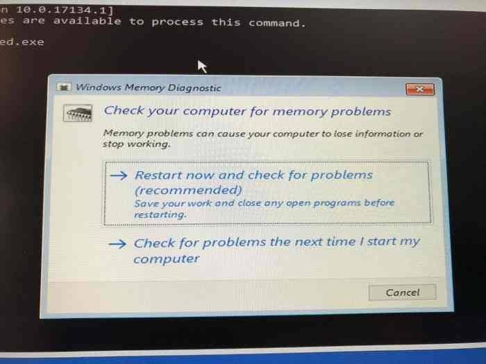 Exécutez le test de diagnostic de la mémoire dans Windows 10 (5)