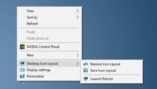 outils gratuits pour enregistrer et restaurer les positions des icônes du bureau dans Windows 10 pic3
