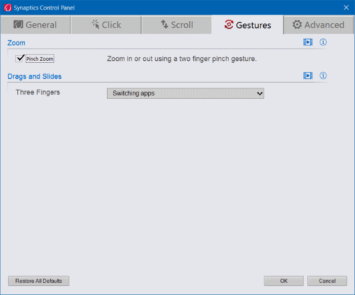 Activer ou désactiver les gestes du pavé tactile dans Windows 10 pic10