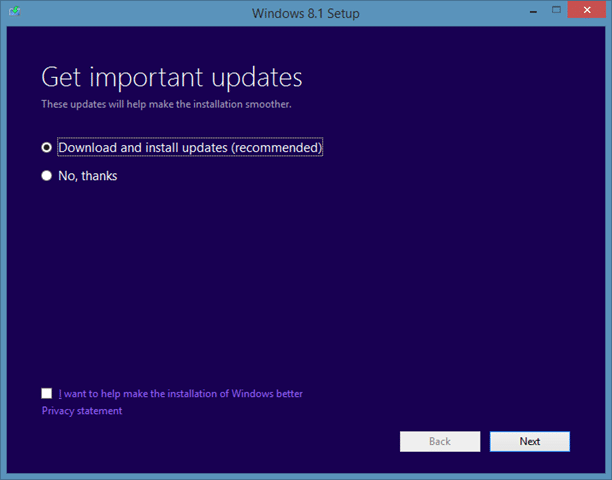 Réparer l'installation de Windows 8.1 Étape 1