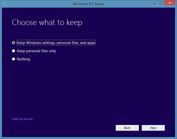 Réparer l'installation de Windows 8.1 Étape 5