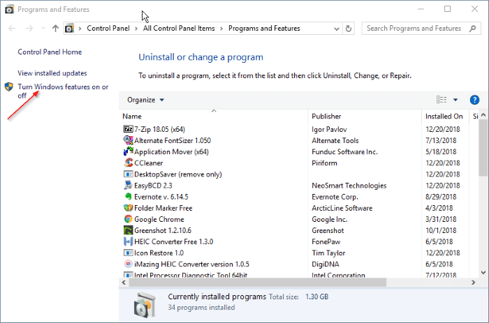 activer ou désactiver Windows Sandbox dans Windows 10 pic2